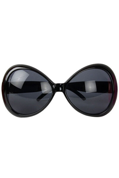 Go İthalat نظارات حفلات نوستالجيا جرينكام باللون الأسود من السبعينيات (5343)