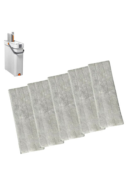 Herum Set of 5 microfiber cloths, with double grip, suitable for flat mop, Gr...