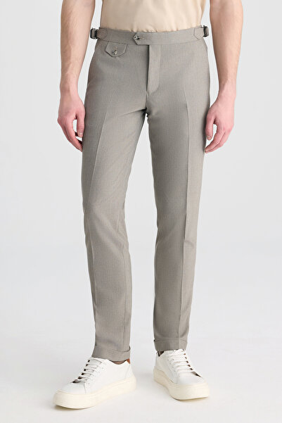 D'S Damat Ds Damat Slim Fit Mink Dobby Fabric Trousers