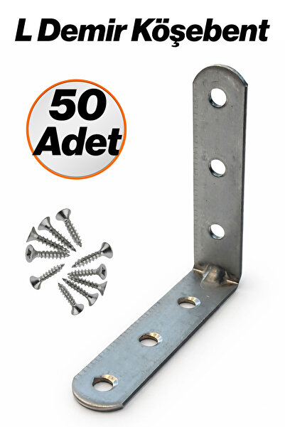 Badem10 L Demir Gönye 15x65x65 mm Oval Başlı 50 Adet Metal Mobilya Raf Dolap ...