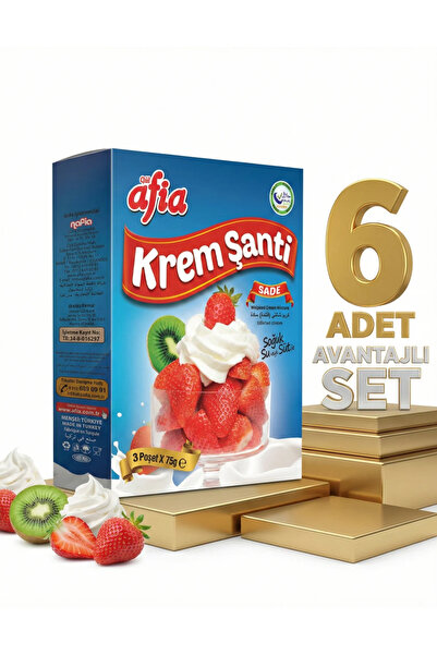 Afia Sade Krem Şanti 3x75 Gr(225 Gr) x 6