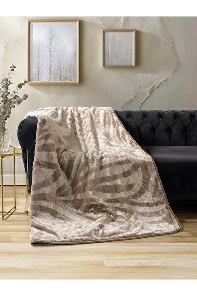 Talis Emboss Cottonbox Cappuccino blanket, 220x240