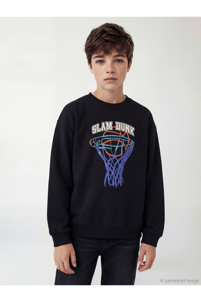 LC Waikiki Sparkling Choices from Shining Store Zero Roba Collar Printed Swea...