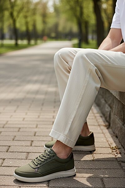 KAFKASLAR AYAKKABI Flat Sole Orthopedic Men's Dakirs Linen Sneaker Daily Foot...