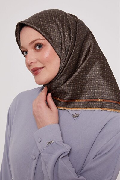 Levidor Solid Color Edges Thin Belt Pattern Sparkling Crystal Scarf