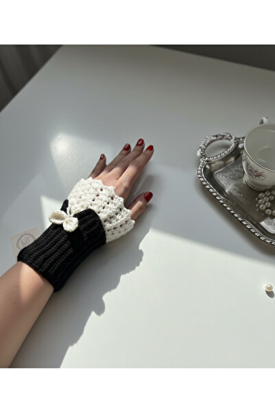 Handmade Elegance Vintege El Yapımı Örgü Parmaksız Eldiven | Şık & Zarif Bile...