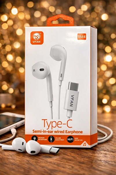 Genaric سماعات أذن سلكية نصف داخلية من النوع C