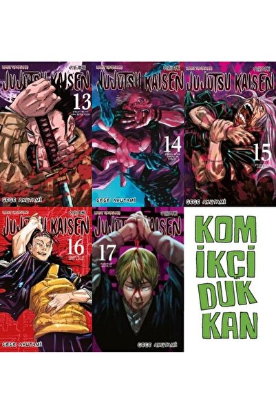 Gerekli Şeyler Yayıncılık Jujutsu Kaisen 13-14-15-16-17 Manga SET (5 Kitap + ...