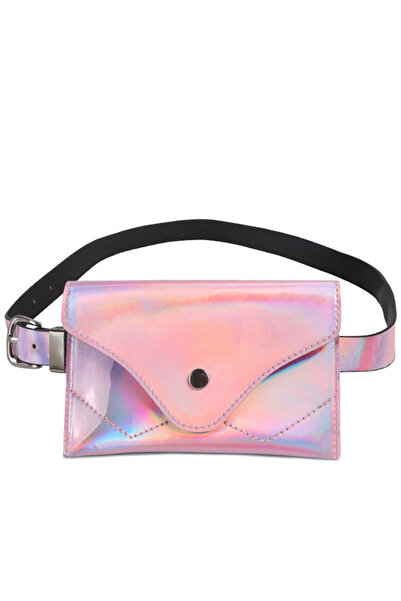 london Rag Women Pink Patent Envelop Fanny Pack