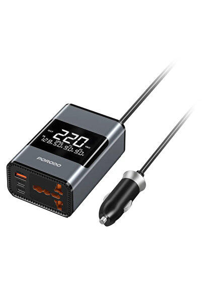 porodo Universal AC Car Power Inverter With Voltage Monitor - FWC067
