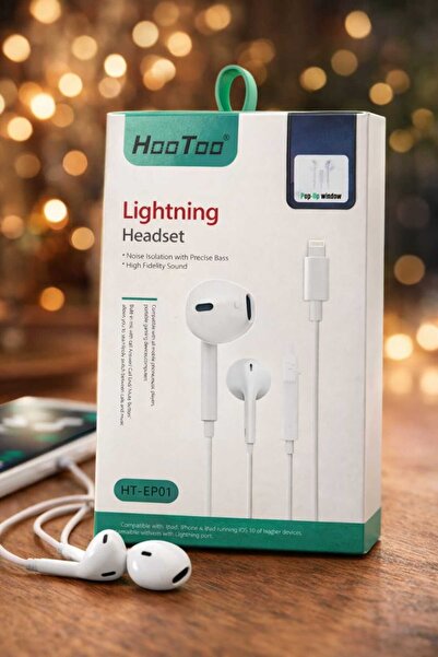 Genaric سماعة رأس HT-EP01 متصلة بتقنية بلوتوث مع نافذة منبثقة ومنفذ Lightning