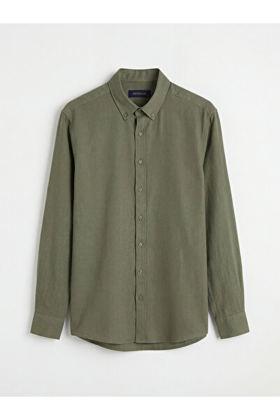 LC Waikiki Ανδρικό πουκάμισο GiyÇık Store den Khaki Regular Fit Dobby