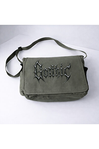 DEEFWEAR Gothic Printed Messenger Bag/Bag with Adjustable Belt and Zipper Poc...