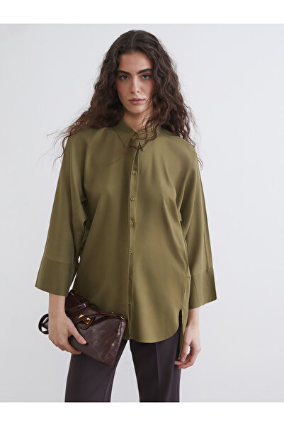 LC Waikiki Linen Blend Oversize Women's Shirt Tunic