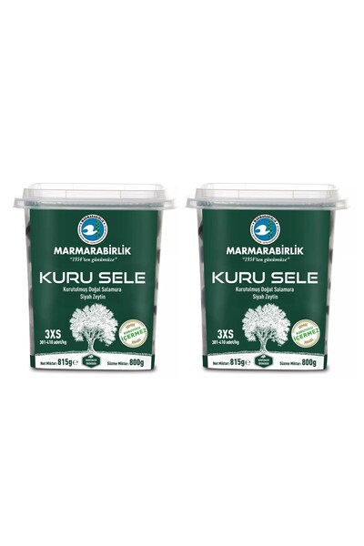 MarmaraBirlik Kuru Sele Zeytin 800 gr 3XS x 2 Adet