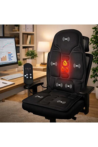 HyMark Isıtmalı Titreşimli Masaj Minderi Ev Araç Ofis Kumandalı Koltuk Masaj ...