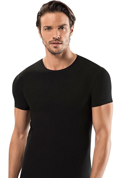 Erdem Men's Cotton O-Neck Short Sleeve 6 Pack Slim Fit T-Shirt Undershirt 1122