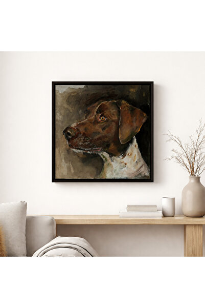 pinaart Yağlı Boya Tablo Köpek 30x30x3 cm