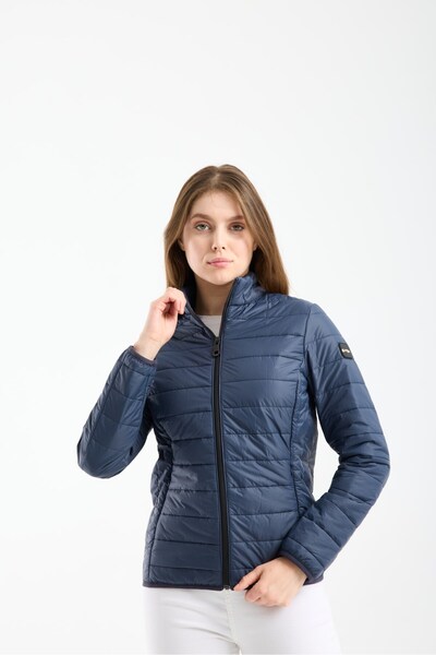 G-FOX Women's Seasonal Lightly Quilted Stand Collar Coat 8915