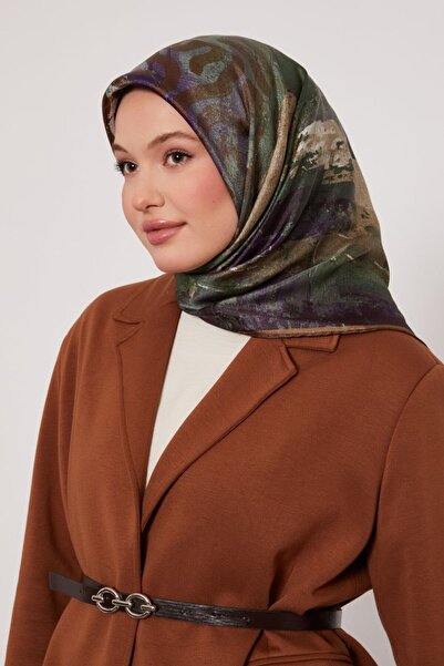 Levidor Αφηρημένο ριγέ κασκόλ με διπλό σχέδιο και λάμψη κρυστάλλου