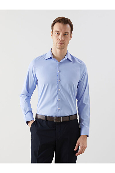 LC Waikiki Ανδρικό πουκάμισο με μακριά μανίκια σε μπλε χρώμα από το κατάστημα...