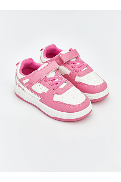 LC Waikiki Adidași de fetițe cu imprimeu Barbie, cu șireturi și velcro