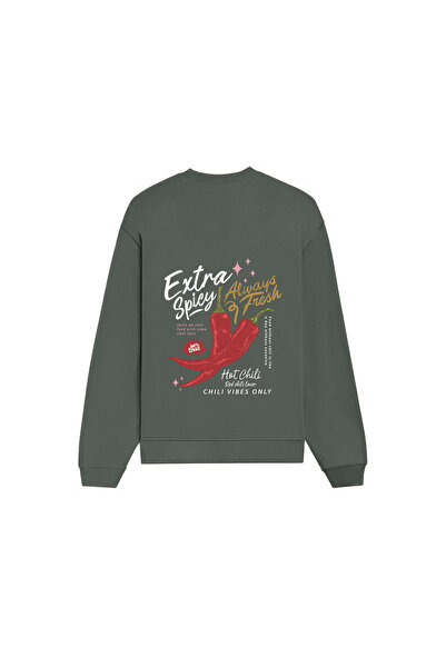 The Lucid Lab Chili Vibes Only Oversize Sweatshirt - Anthracite