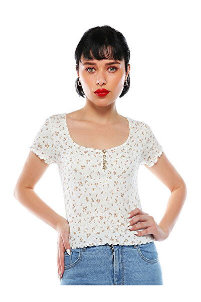 london Rag Women White Floral Ditsy Top