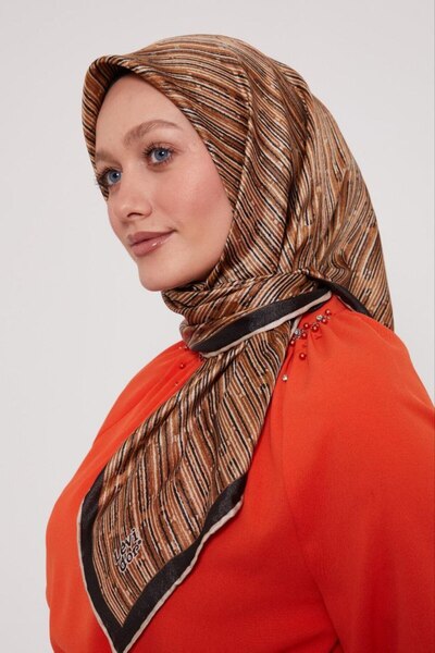 Levidor Geometric Stripes Sport Pattern Luminous Crystal Scarf