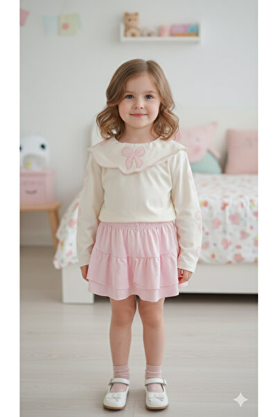 Jelibon 🎀 Kız Çocuk Fiyonk Detaylı Takım