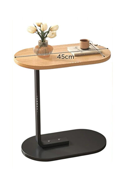 OKAE Smart serving table with a modern, light wood-colored side design