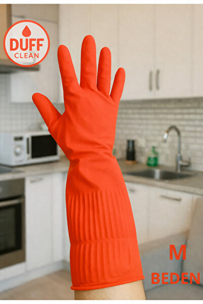 DUFF CLEAN قفازات غسيل الأطباق الدافئة مقاس M القياسي، قفازات منزلية متينة مق...