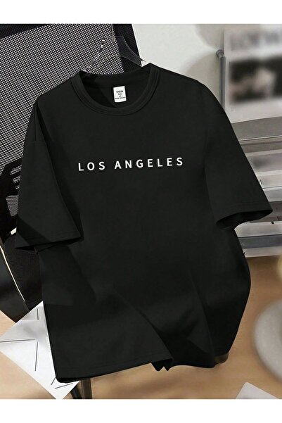 EFFRENATU تي شيرت مطبوع عليه نصًا للجنسين - رقبة دائرية، أكمام قصيرة، كاجوال