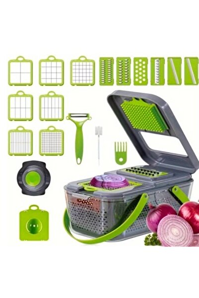 ZanaCasei Ultimate 22-Piece Multifunctional Vegetable Chopper & Slicer – Prof...