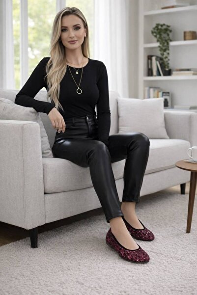 hashtag Home Ballet Flats Comfortable and Stylish Model Sequined Non-Slip Sol...