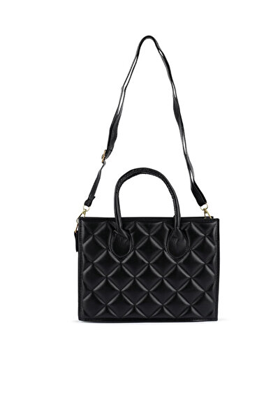 london Rag Women Quilted Structure Hand Bag in Black