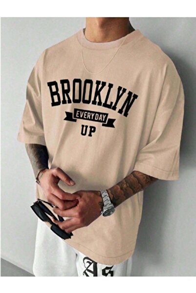 EFFRENATU Tricou unisex cu imprimeu KYazı – Guler rotund, mânecă scurtă, casual