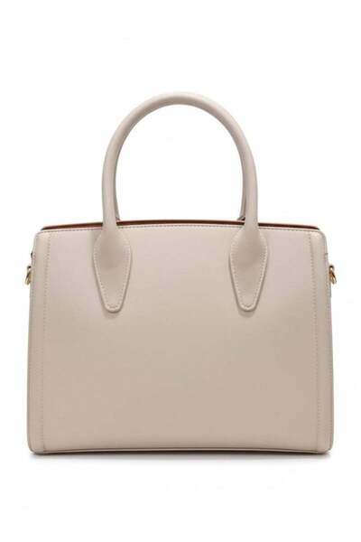 Fumes Women’s Beige Satchel Handbag – Structured Design, Premium Textured Fin...