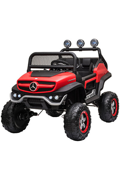 Chipolino Electric OffRoad Mercedes Unimog car with leather seat and red EVA ...