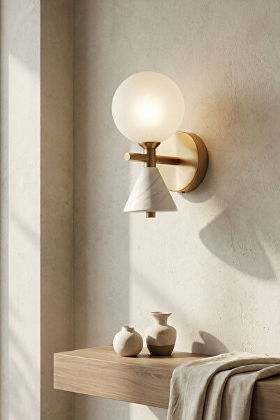 Renkoled Aydınlatma Modern Decorative Design Luxury, Wall Sconce, Marble Wall...