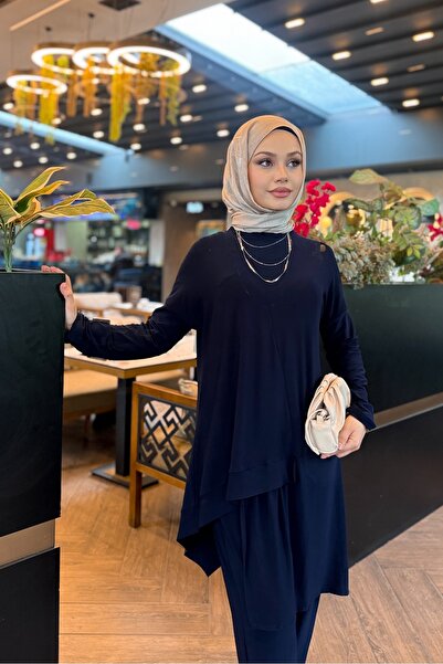 BURİSLA MODA VE AKSESUAR Sandy Desa Double Set Navy Blue