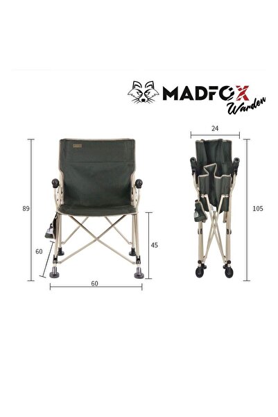 MADFOX Warden Katlanır Kamp Sandalyesi Yeşil