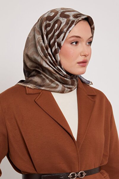 Levidor Abstract Striped Double Pattern Gradient Sparkling Crystal Scarf