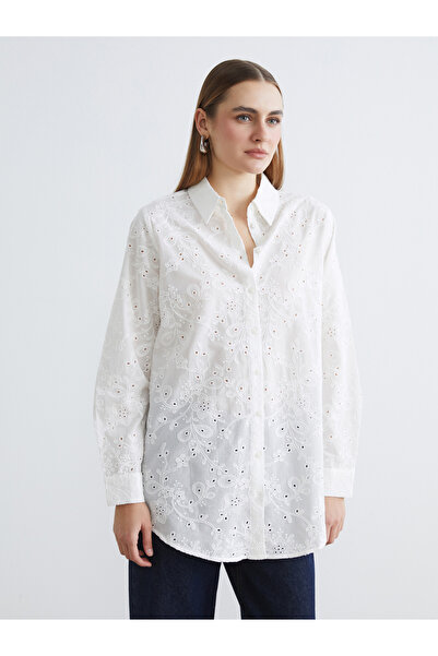 LC Waikiki قميص تونيك نسائي مفتوح من الأمام