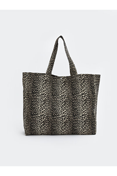 LC Waikiki حقيبة كتف نسائية بنقشة جلد النمر