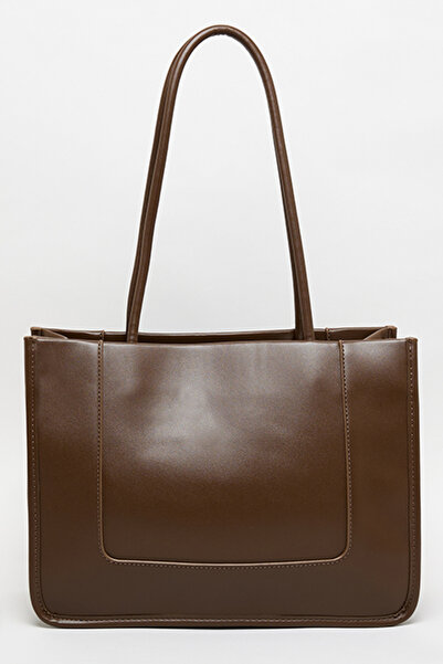 R&B Women's Brown Solid Shoulder Bag