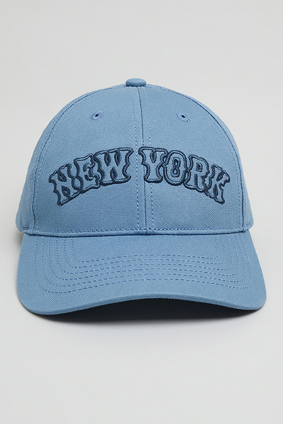 R&B Men's Blue Embroidered Baseball Cap