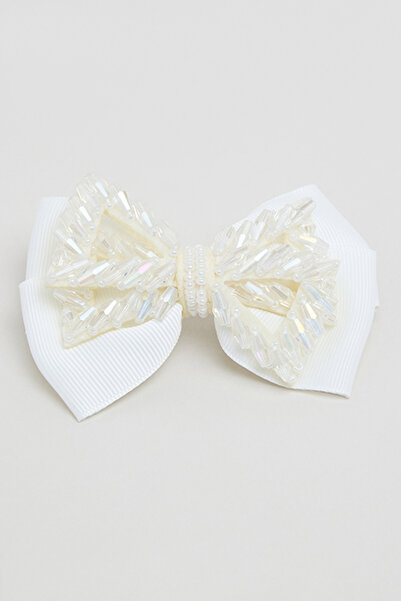R&B Women's Cream Embellished Hairclip