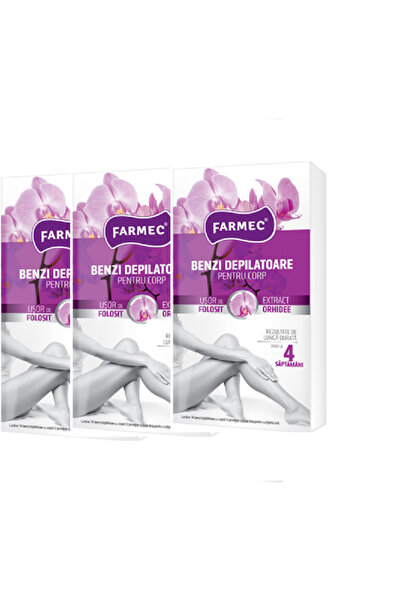 Farmec Body Hair Removal Strips with Orchid 14 pieces - 3 pcs