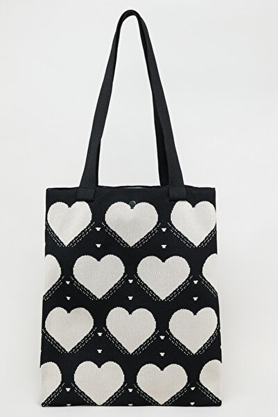 R&B Women's Black Patterned Shoulder Bag